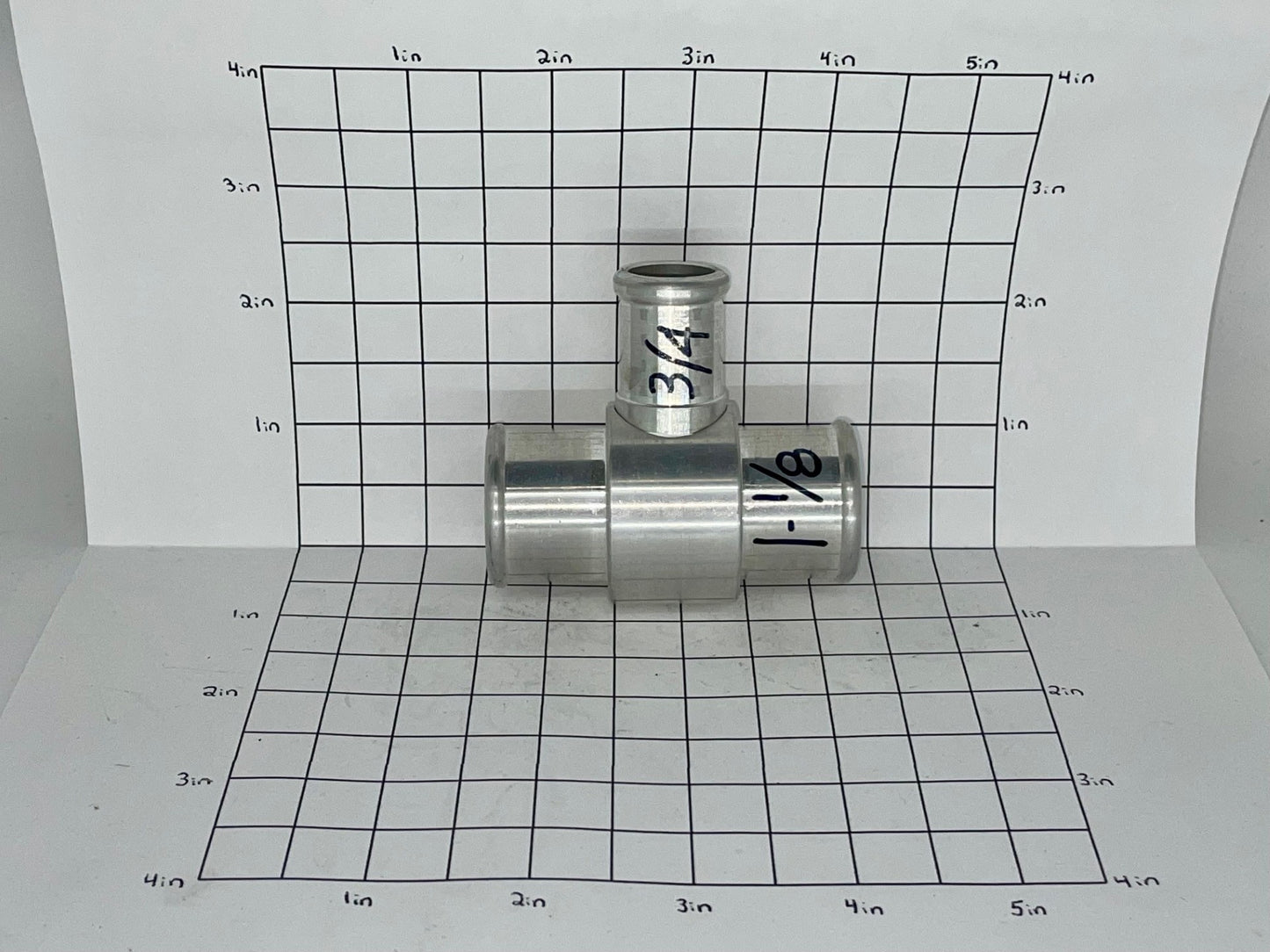 Tee 1-1/8" With 3/4" Stem