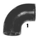 1) 90° rubber elbow, 4" i.d. .25" wall thickness. Ducting - V8 Swaps by JTR Stealth