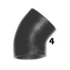 4) 45° rubber elbow, 4" i.d. .25" wall thickness. Ducting - V8 Swaps by JTR Stealth