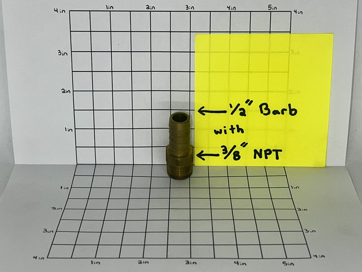 Brass 3/8" NPT With 1/2" Barb