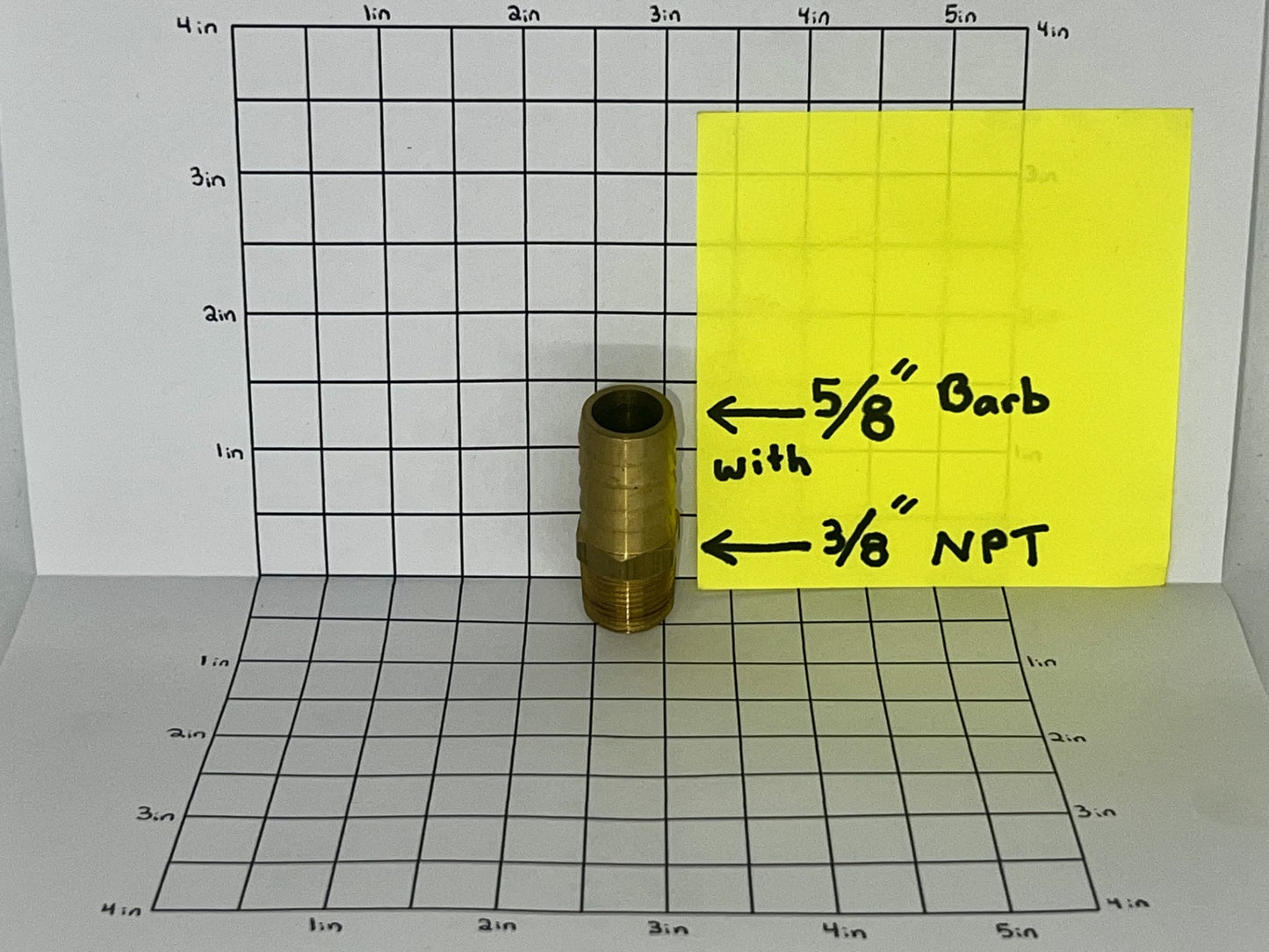 Tee 5/8" With 3/8" And 1/8" NPT Threaded Holes