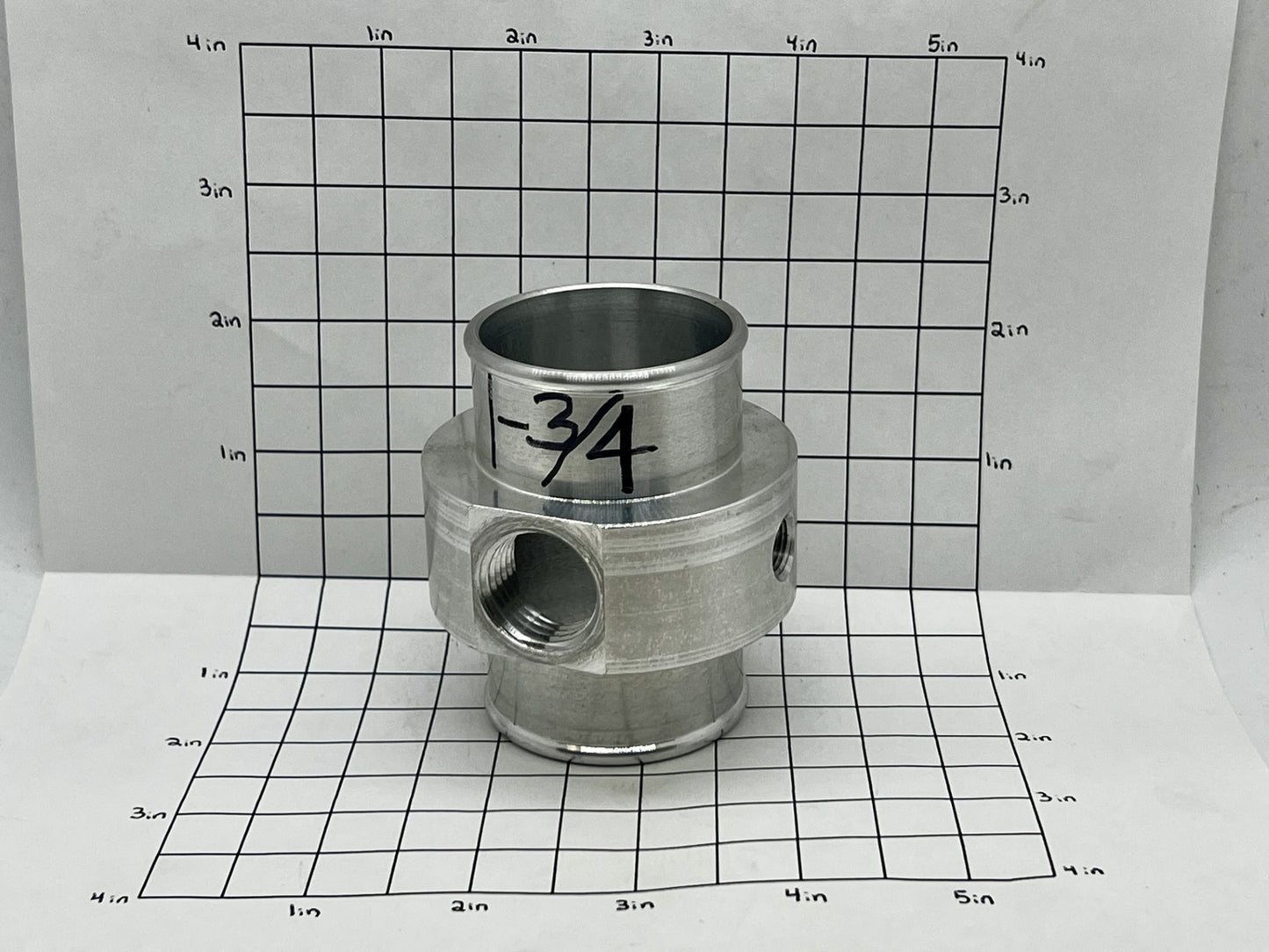 Tee 1-3/4" With 1/2" and (2) 1/8" NPT