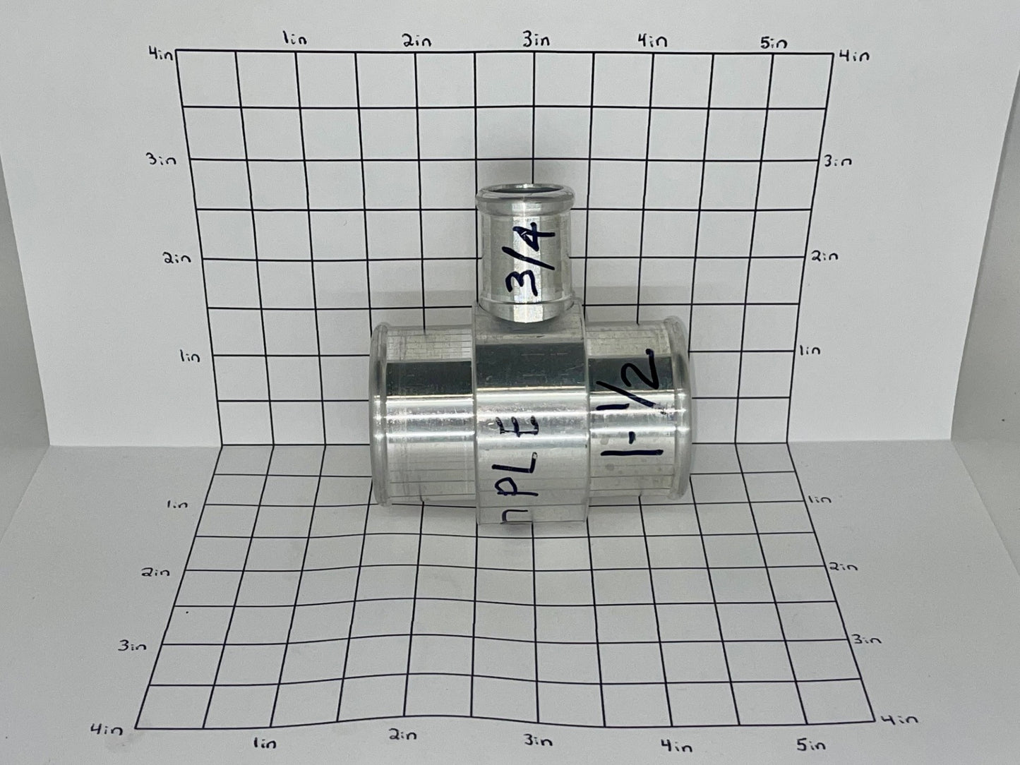 Tee 1-1/2" With 3/4" Stem