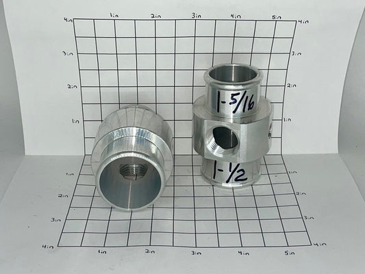 Transitional Hose Tee 1-5/16" X 1-1/2" With 1/2" And 1/8" NPT Threaded Holes