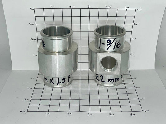 Transitional Hose Tee 1-9/16" X 22mm With 1/2" NPT Threaded Hole