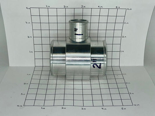 Tee 2" with 1" Steam