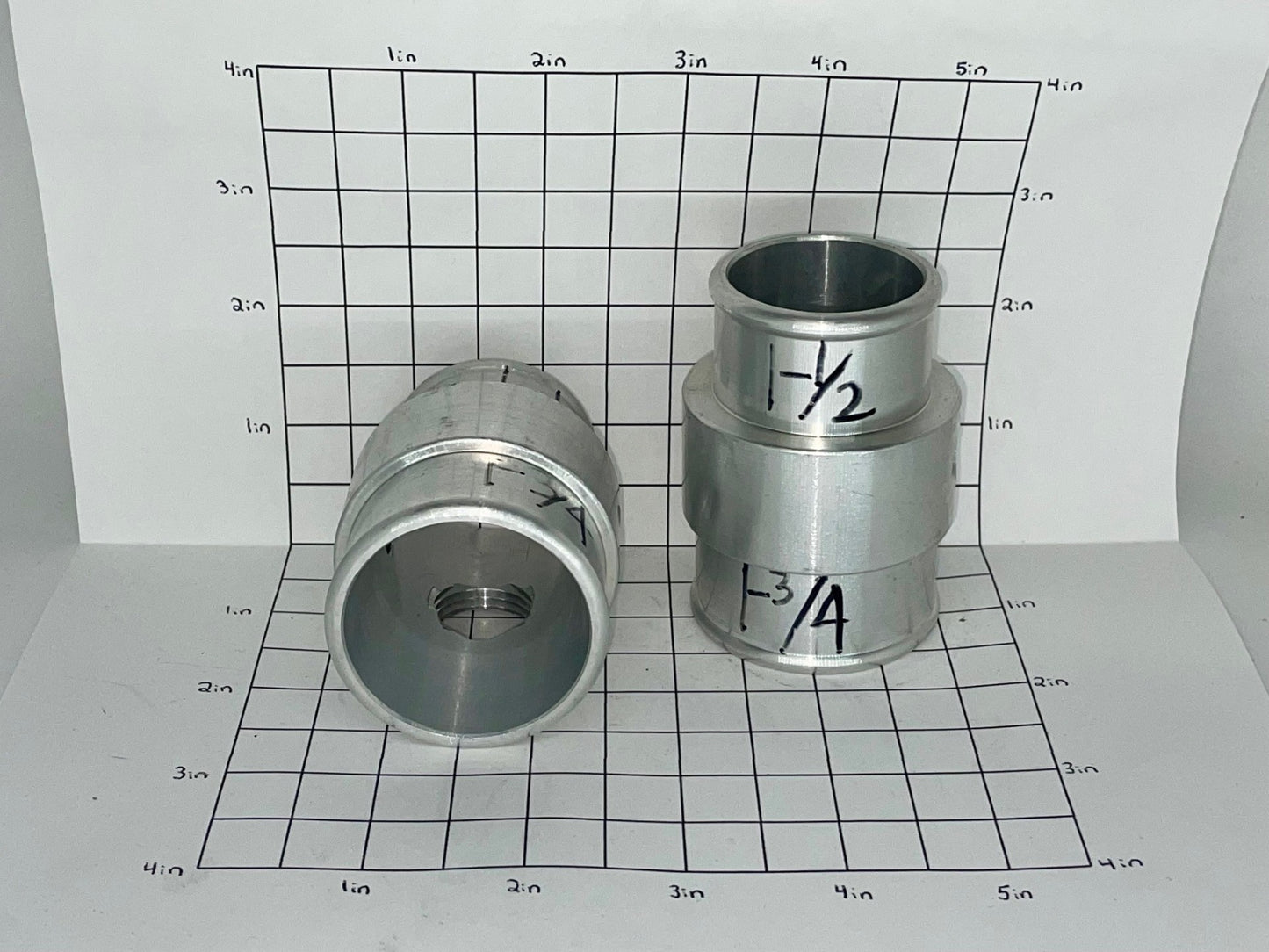 Transitional Hose Tee 1-1/2" X 1-3/4" With 1/2" NPT And 1/8" NPT Threaded Holes