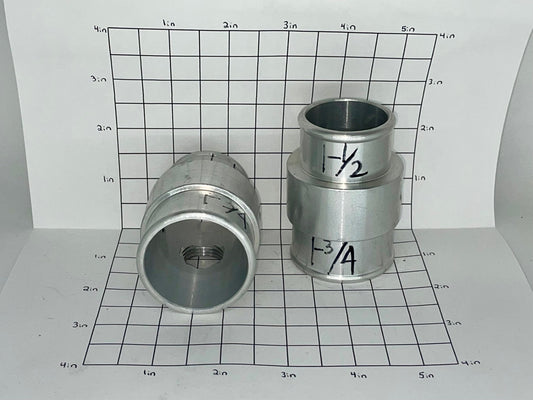 Transitional Hose Tee 1-1/2" X 1-3/4" With 1/2" NPT And 1/8" NPT Threaded Holes