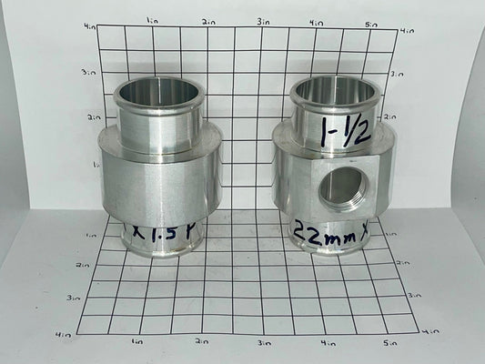 Tee 1-1/2" With 22mm NPT Threaded Hole