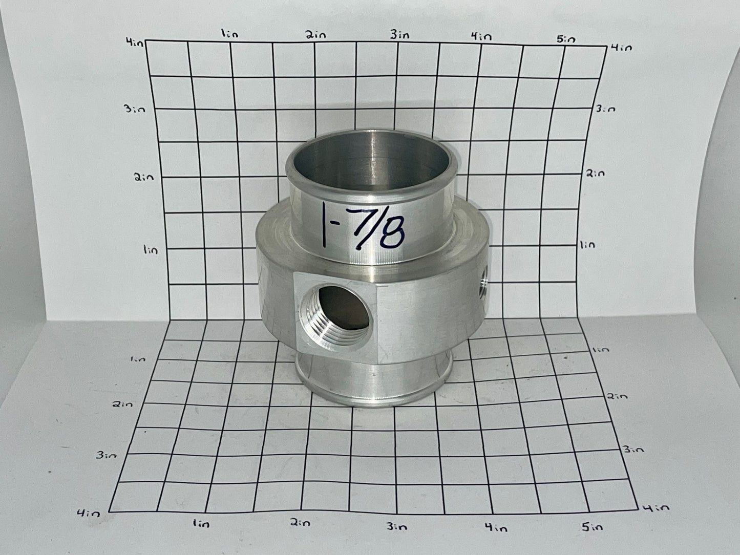 Tee 1-7/8" With 1/2" NPT And 1/8" NPT Threaded Holes