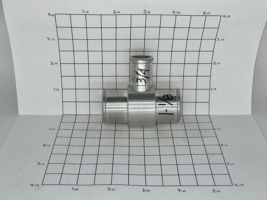 Tee 1-1/8" With 3/4" Stem