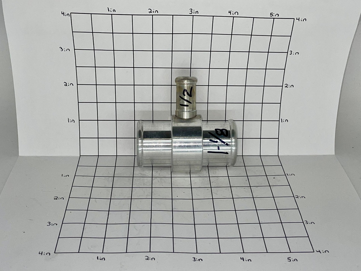 Tee 1-1/8" With 1/2" Stem