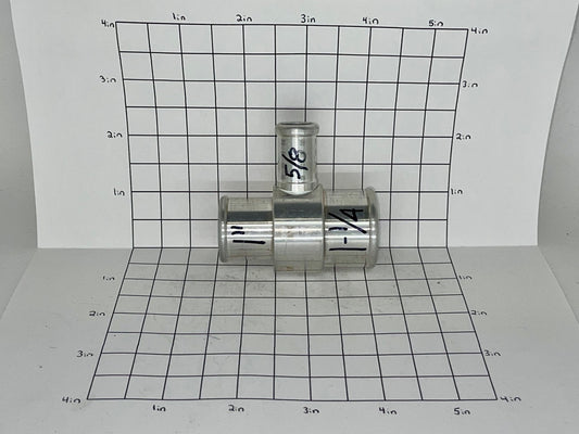 Transitional Hose Tee 1" X 1-1/4" With 5/8" Stem