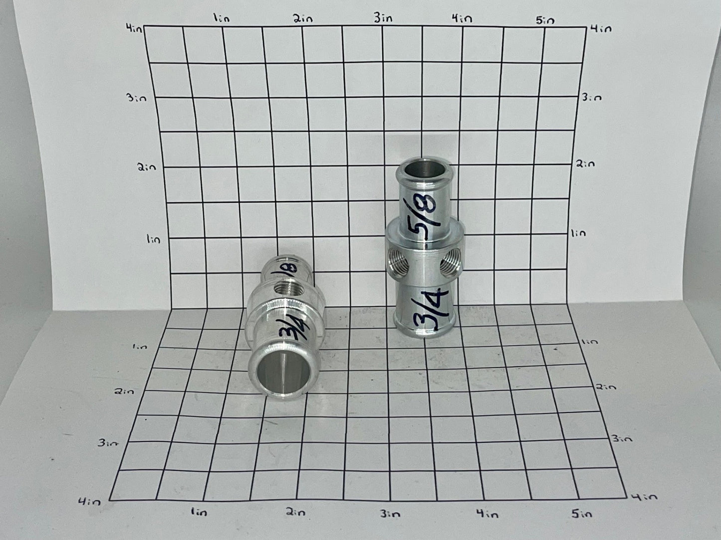 Transitional Hose Tee 5/8" X 3/4" With 1/8" NPT (2) Threaded Holes