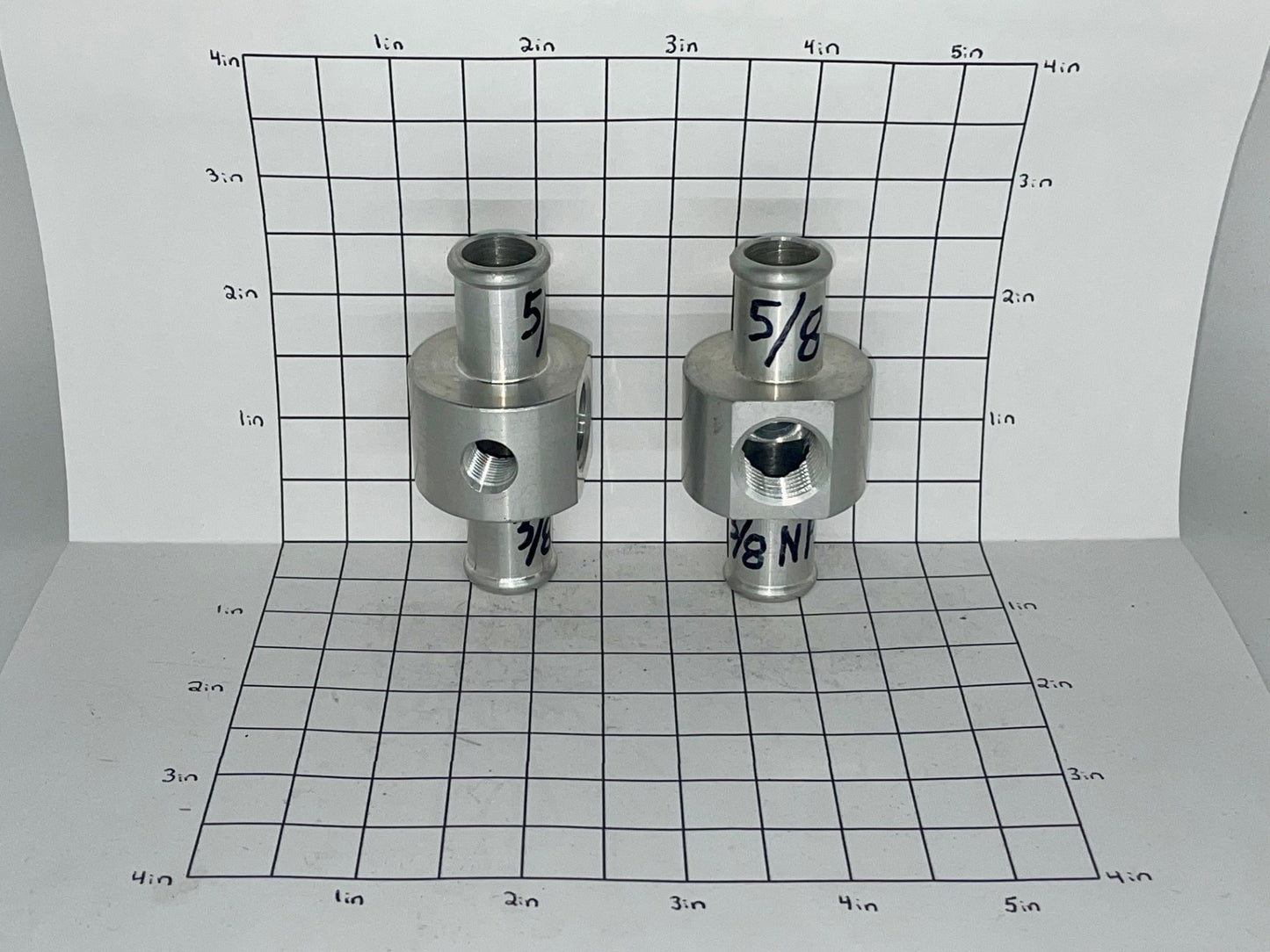 Tee 5/8" With 3/8" And 1/8" NPT Threaded Holes