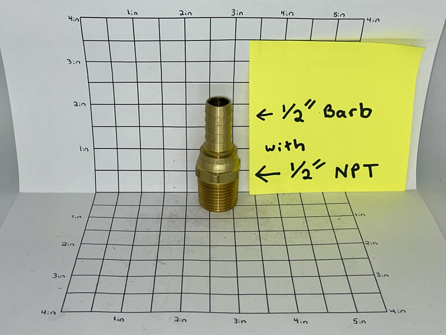 Brass 1/2" NPT With 1/2" Barb