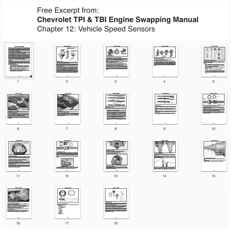 FREE EXCERPT: Vehicle Speed Sensors from Chevrolet TPI & TBI Engine Swapping Downloadable Instructions - V8 Swaps by JTR Stealth