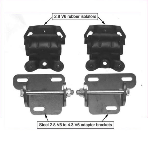 S-10 4.3 V6 High-Performance Replacement Mount Kit for 1988–2004 S-10 Trucks & Blazers Mounts - V8 Swaps by JTR Stealth